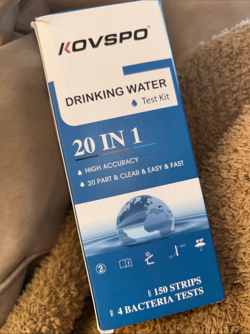 20 in 1 Drinking Water Test Kit - 150 Strips & 4 Bacteria Tests